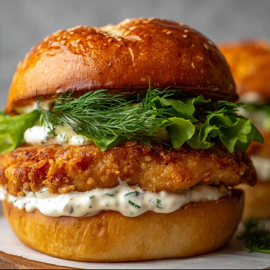 Crispy Dill Chicken Burger with Homemade Mayo | Easy & Delicious Recipe