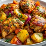 Crockpot Greek Yogurt Tandoori Chicken Thighs with Vegetables – Easy Slow Cooker Recipe