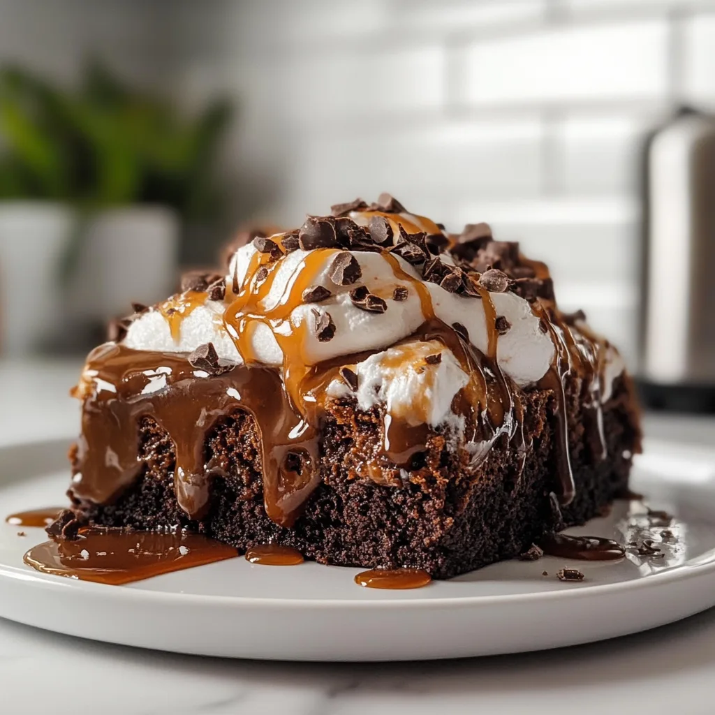 Crockpot Salted Caramel Hot Fudge Sundae Cake Recipe – Easy Slow Cooker Dessert