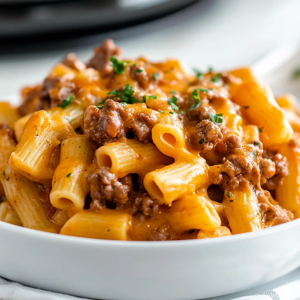 Easy Crockpot Cheesy Crack Beef Pasta Recipe – Quick & Delicious Meal