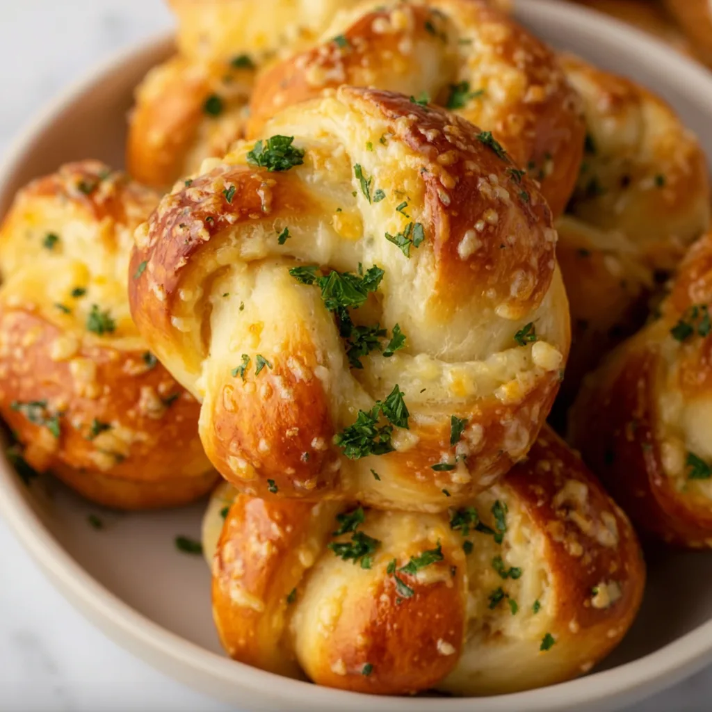 Garlic Butter Parmesan Knots Recipe | Easy Homemade Knots with Garlic & Cheese