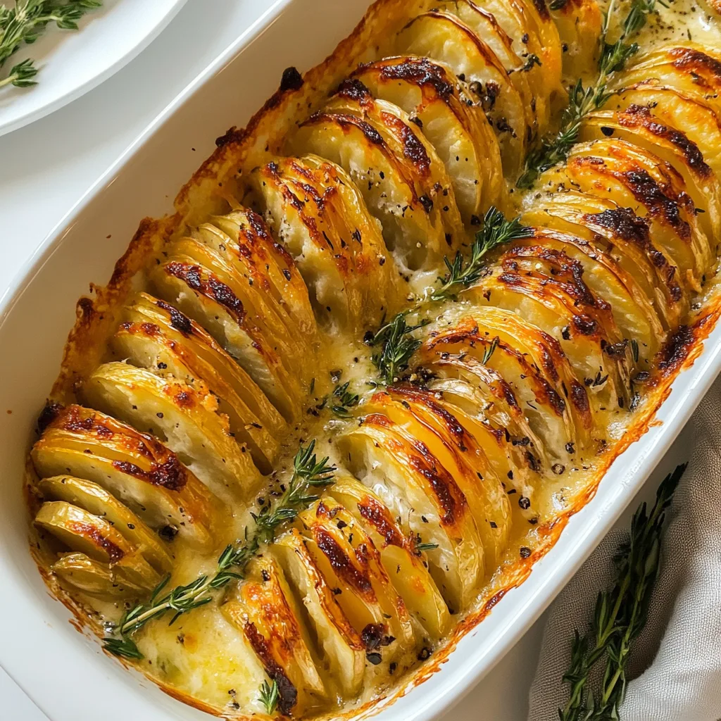 Creamy Hasselback Potato Gratin Recipe | Easy and Delicious Side Dish