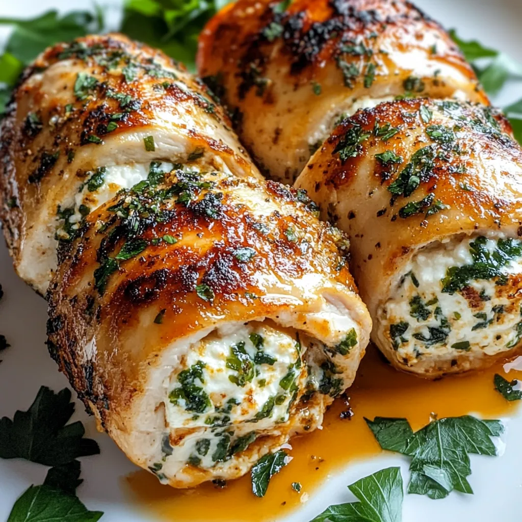 Herbed Ricotta Stuffed Chicken Rolls Recipe | Easy & Delicious Chicken Dinner