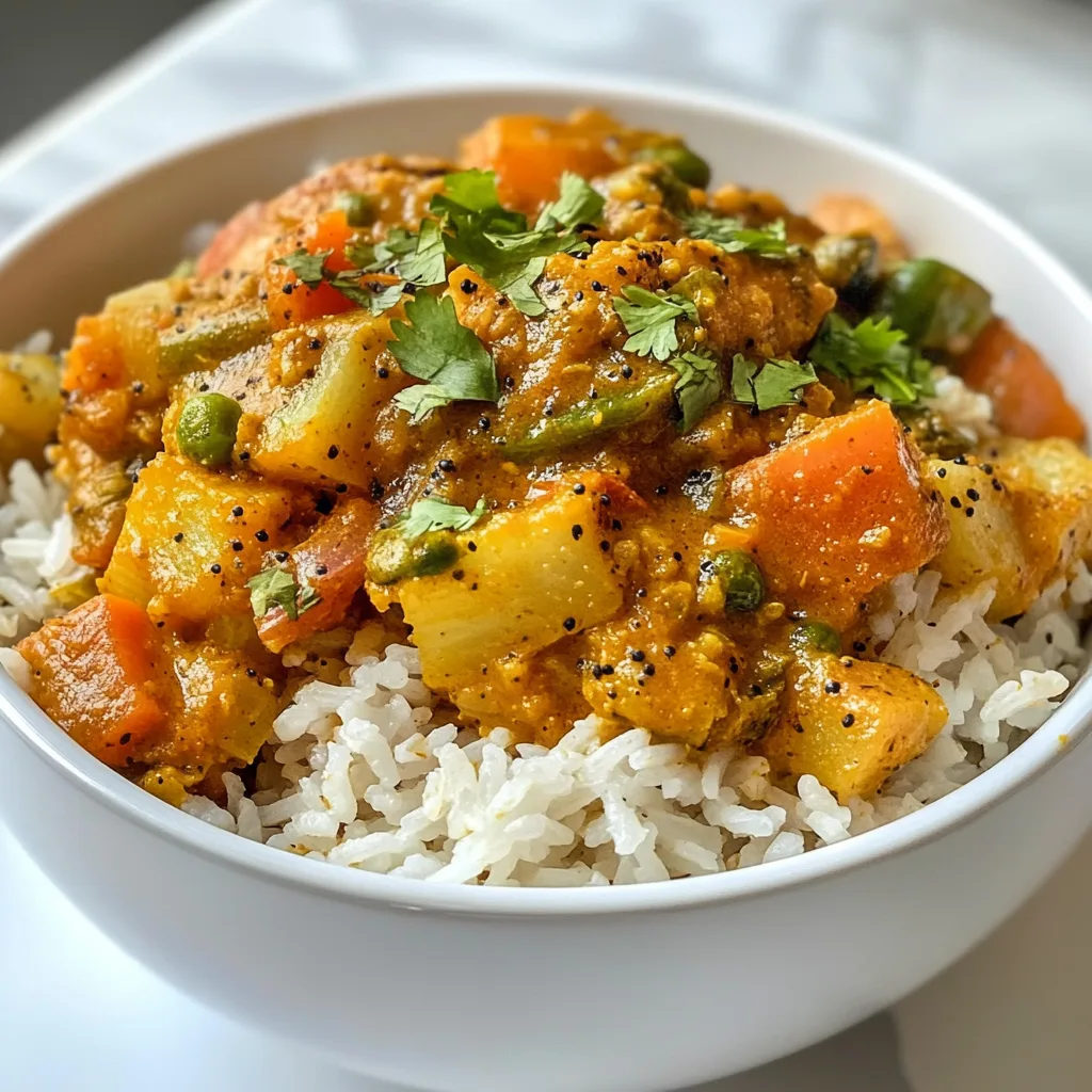 Indian Curry Vegetable Rice Bowl with Creamy Curry Yogurt Sauce | Healthy & Flavorful Meal
