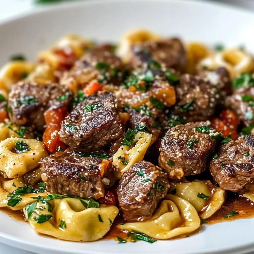 One-Pan Cowboy Butter Tortellini Steak Bites | Easy & Delicious Recipe
