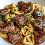 One-Pan Cowboy Butter Tortellini Steak Bites | Easy & Delicious Recipe