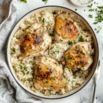 One-Pan Creamy Garlic Butter Chicken and Rice Recipe | Easy & Delicious Meal