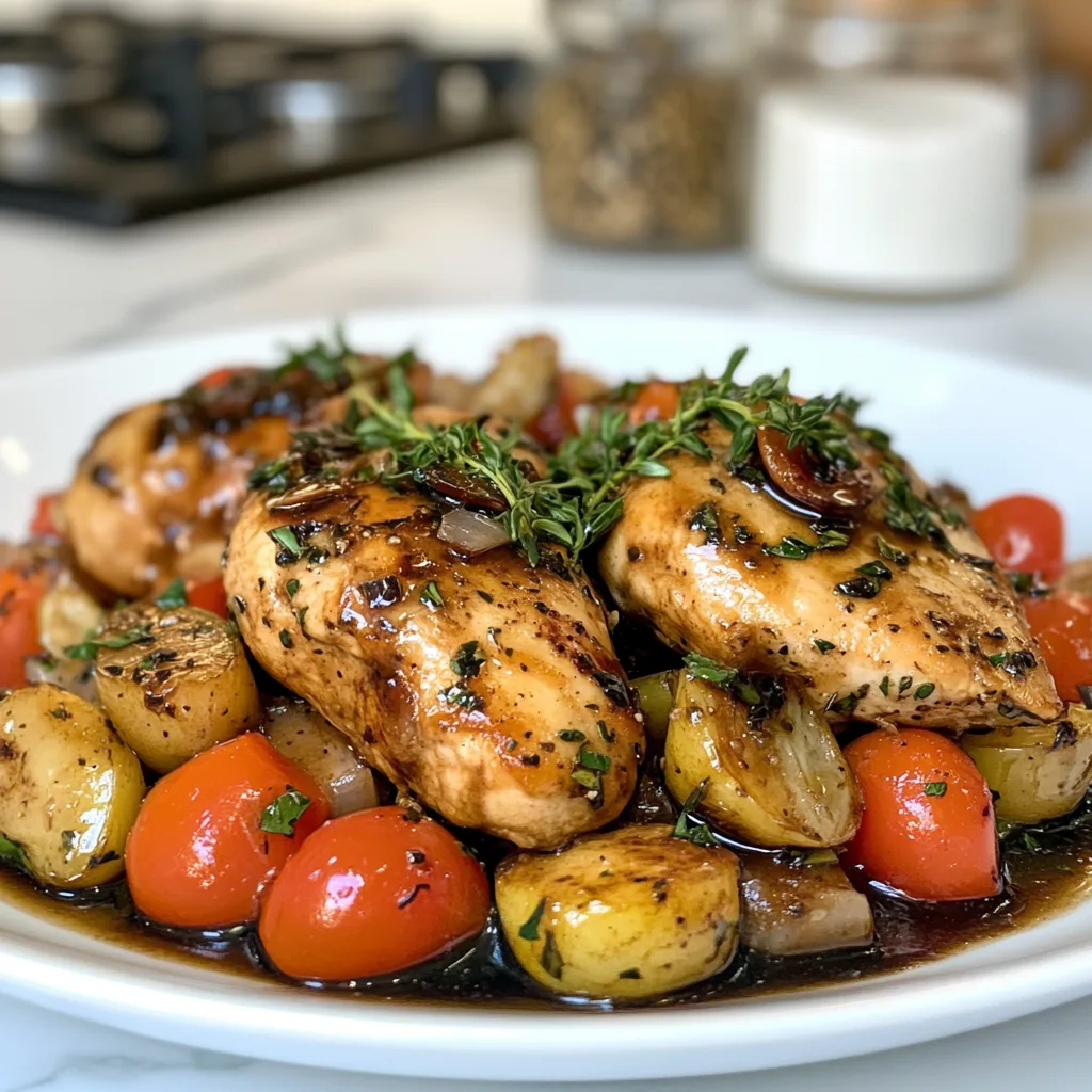 Easy One-Pan Balsamic Chicken Recipe | Quick & Delicious Dinner