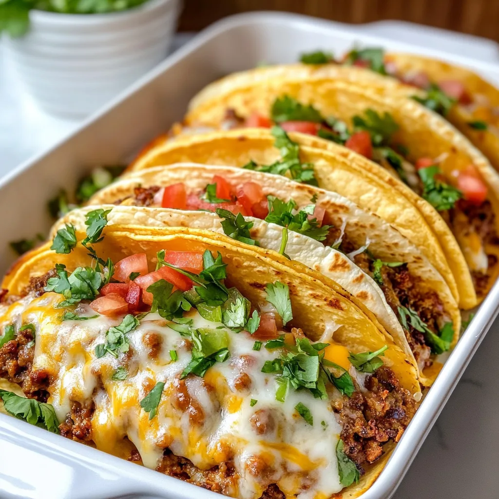 Oven-Baked Cheesy Tacos Recipe | Easy & Delicious Cheesy Taco Bake