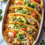 Oven-Baked Cheesy Tacos Recipe | Easy & Delicious Cheesy Taco Bake