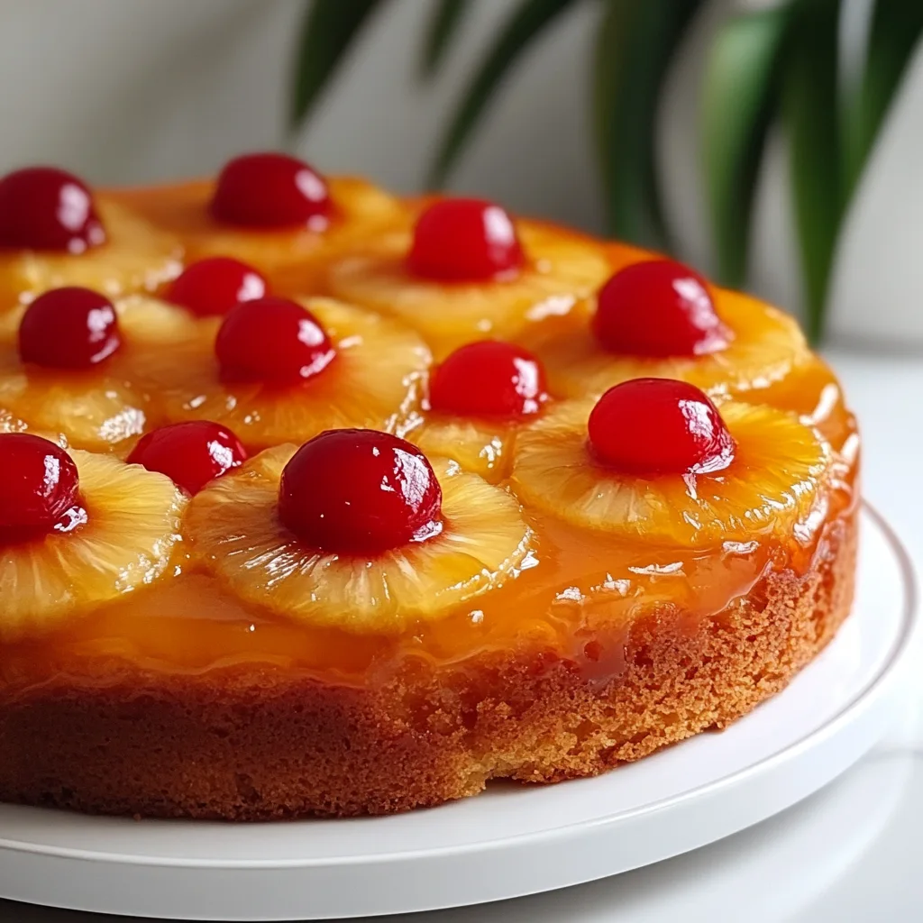 Delicious Pineapple Upside Down Cake Recipe with Maraschino Cherries – Easy & Moist Dessert