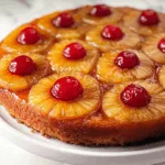 Delicious Pineapple Upside Down Cake Recipe with Maraschino Cherries – Easy & Moist Dessert