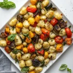 Sheet Pan Cottage Cheese Gnocchi with Roasted Vegetables | Easy Healthy Dinner Recipe