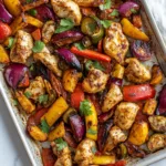 Sheet Pan Fajita Chicken with Charred Vegetables | Easy Healthy Dinner Recipe