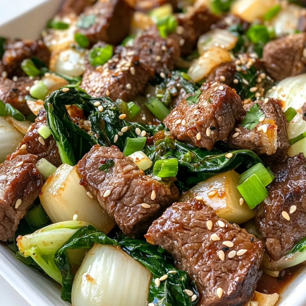 Sheet Pan Korean BBQ Beef with Ginger Bok Choy | Easy Flavorful Dinner Recipe