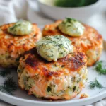 Crispy Sheet Pan Salmon Rice Cakes with Creamy Dill Aioli | Easy Healthy Recipe