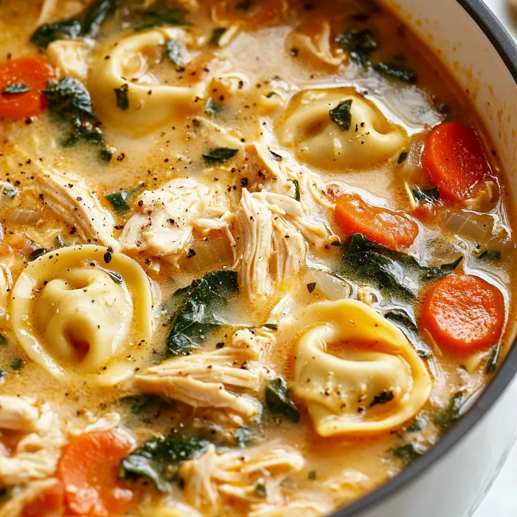 Easy Slow Cooker Chicken Tortellini Soup Recipe – Comforting & Delicious