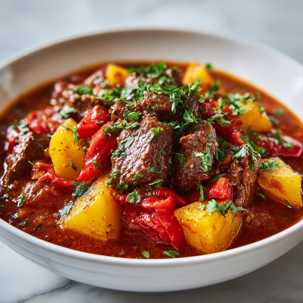 Slow Cooker Hungarian-Style Goulash Recipe with Paprika & Potatoes | Easy Comfort Meal