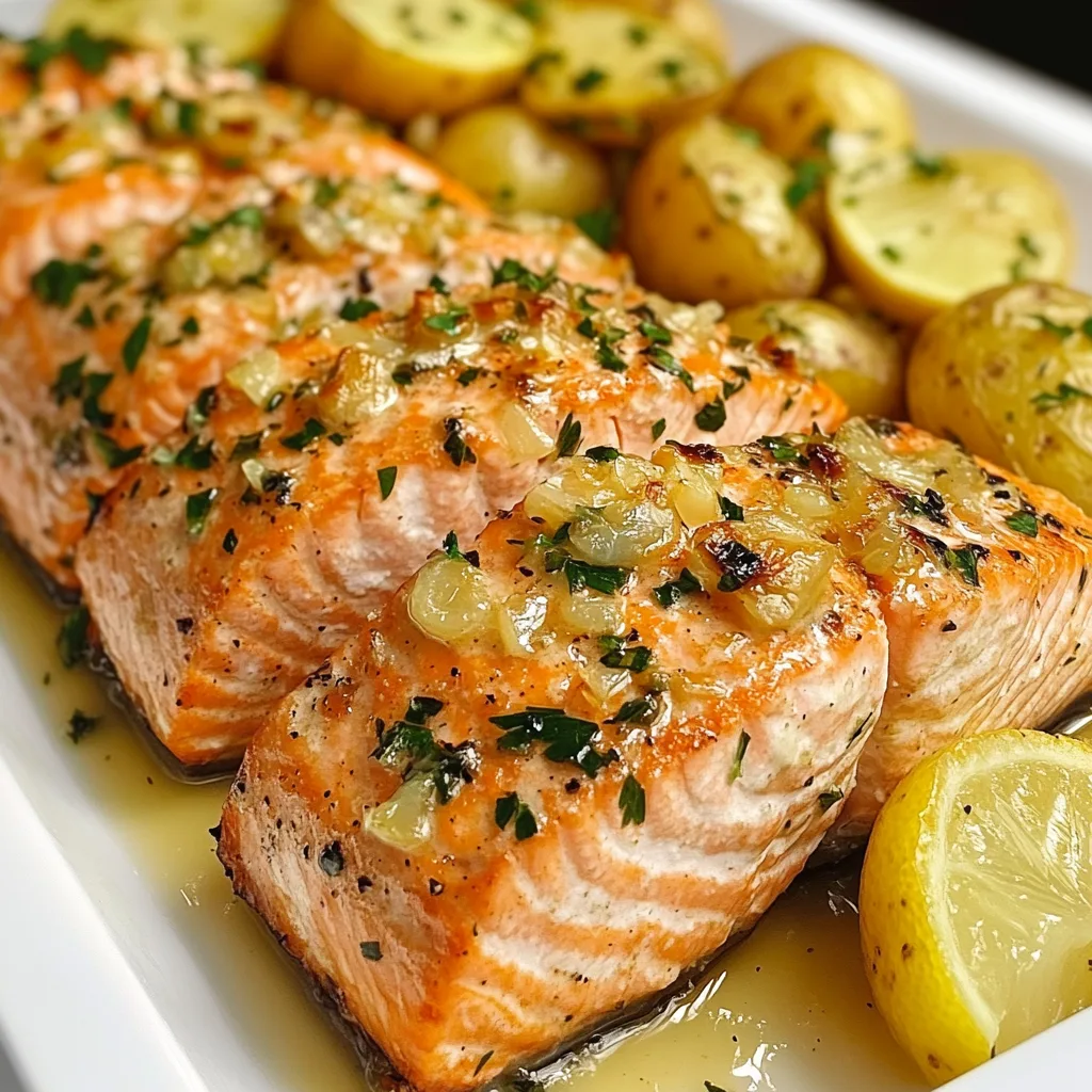 Slow Cooker Lemon-Garlic Salmon and Baby Potatoes Recipe – Easy & Delicious Meal