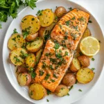 Slow Cooker Lemon-Garlic Salmon and Baby Potatoes Recipe – Easy & Delicious Meal