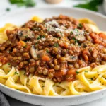 Slow Cooker Lentil & Mushroom Bolognese Recipe | Hearty & Healthy Meal