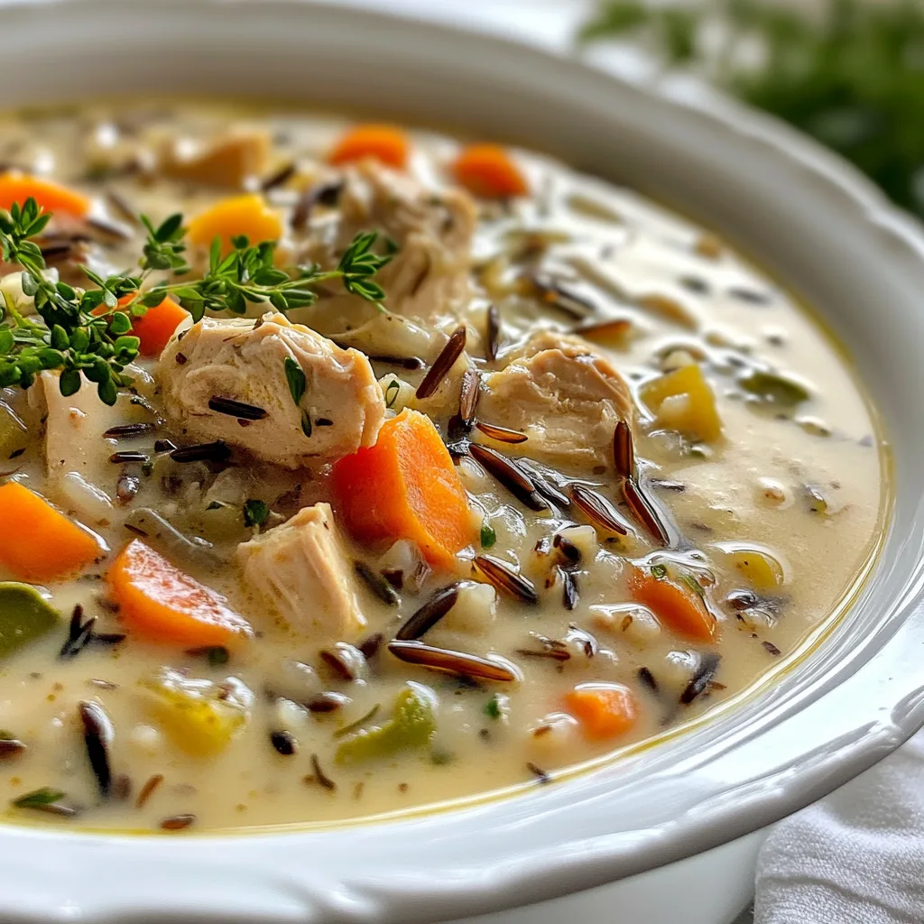 Hearty Wild Rice Soup with Chicken and Fresh Veggies | Healthy & Delicious Recipe