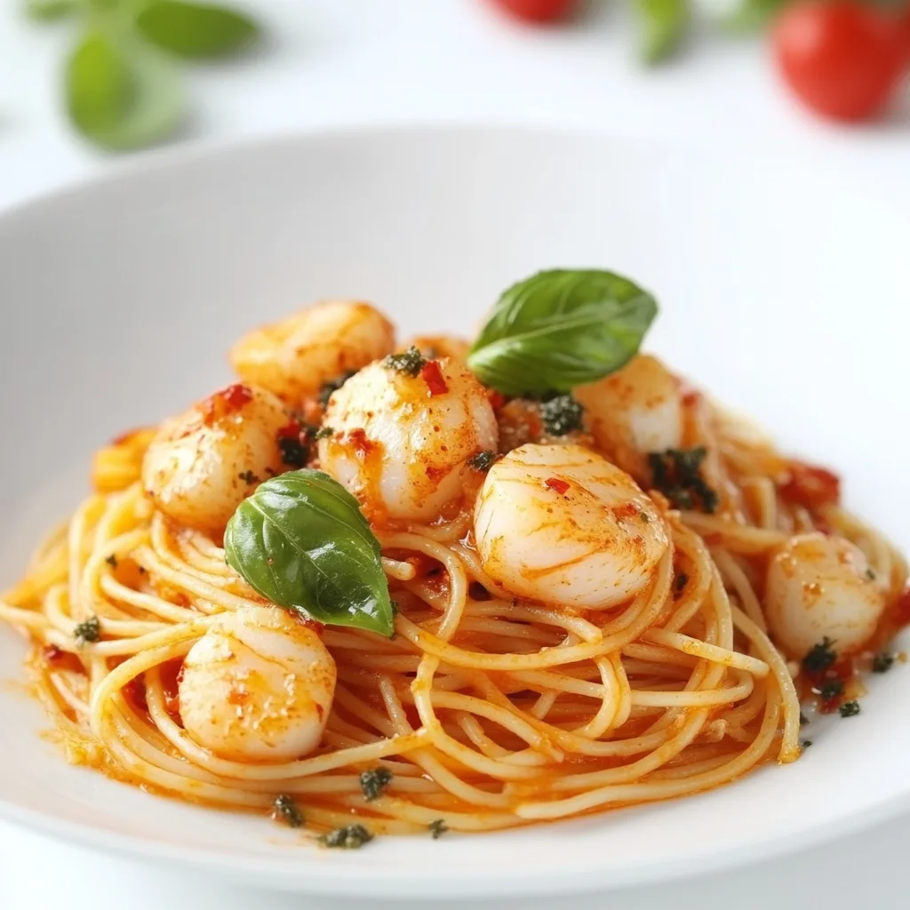 Spaghetti with Spicy Scallop Recipe | Delicious Spicy Seafood Pasta