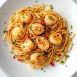 Spaghetti with Spicy Scallop Recipe | Delicious Spicy Seafood Pasta