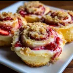 Delicious Strawberry Cream Cheese Crumble Rolls Recipe | Easy & Sweet Breakfast Treat