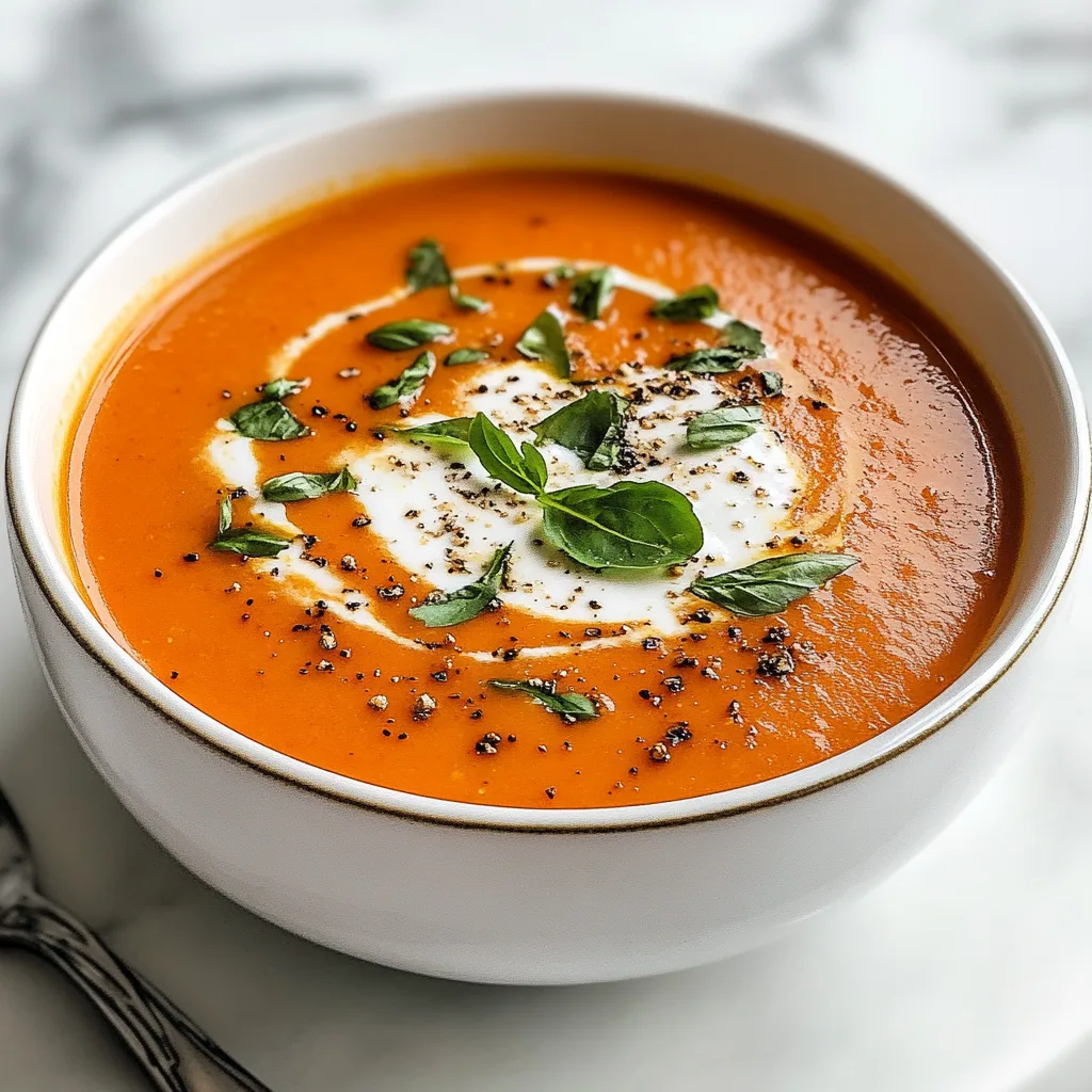 Thick and Creamy Tomato Soup Recipe | Rich & Delicious Homemade Soup