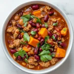 Hearty Turkey Chili with Beans and Sweet Potatoes | Healthy Comfort Food Recipe