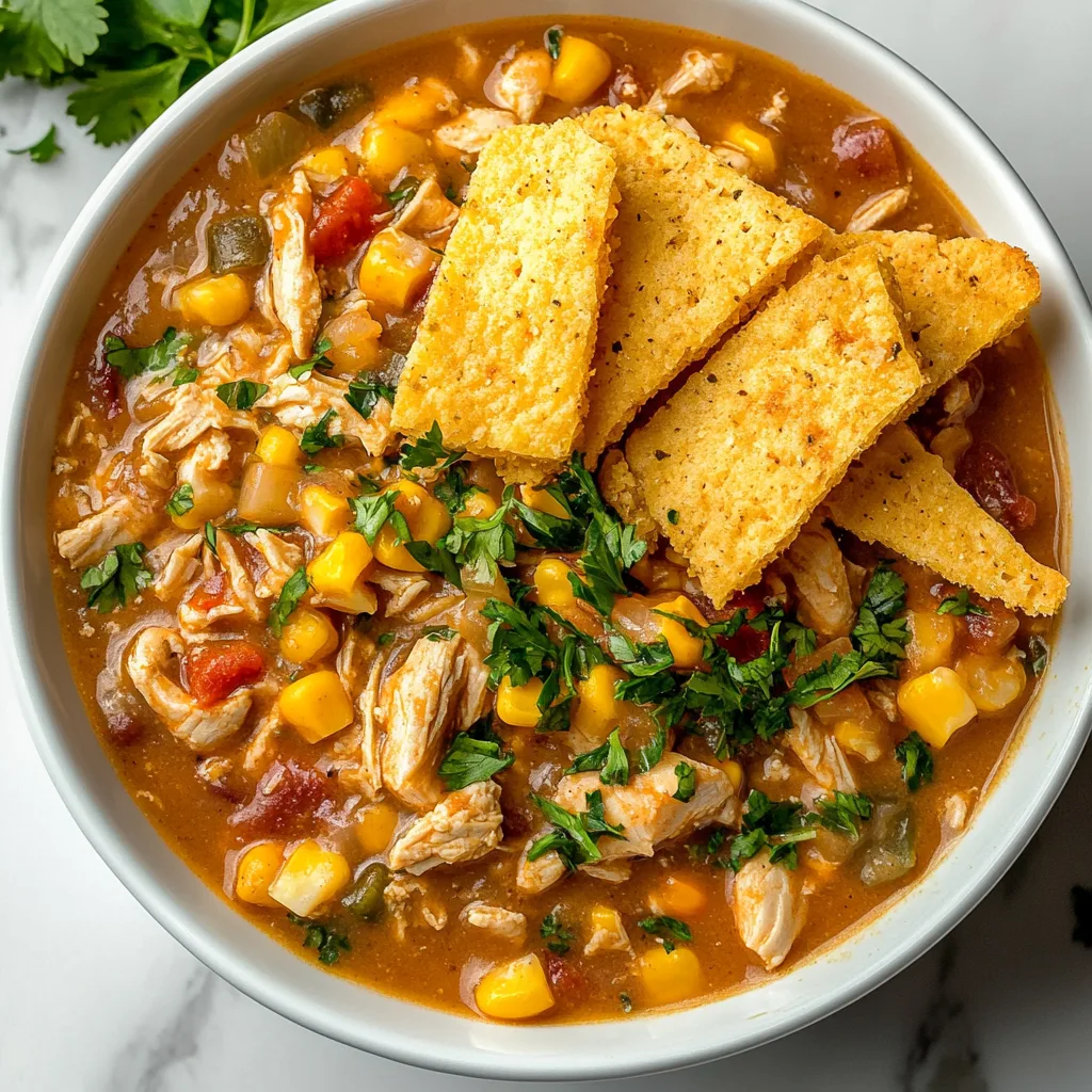 White Chicken Chili Recipe with Crispy Tortilla Strips – Easy & Delicious!