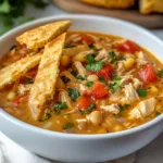 White Chicken Chili Recipe with Crispy Tortilla Strips – Easy & Delicious!