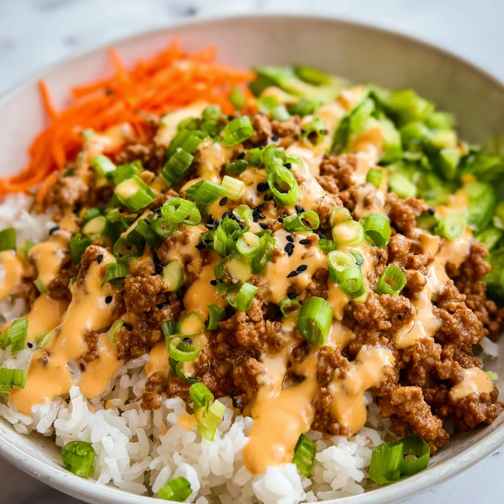 Quick & Easy 20-Minute Ground Turkey Bang Bang Rice Recipe