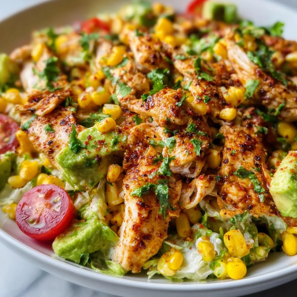 Delicious BBQ Chicken Salad with Avocado & Corn | Healthy & Easy Recipe