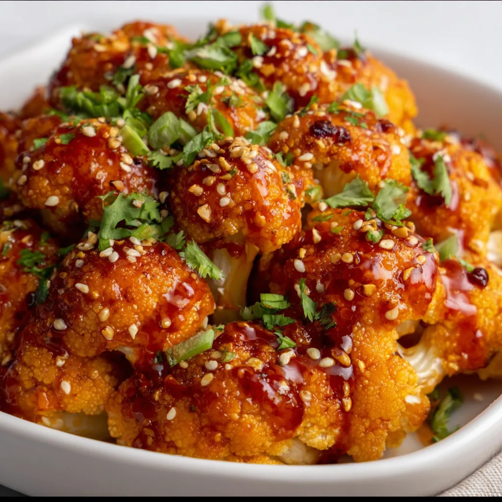Crispy Baked Bang Bang Cauliflower Recipe | Easy & Delicious Snack