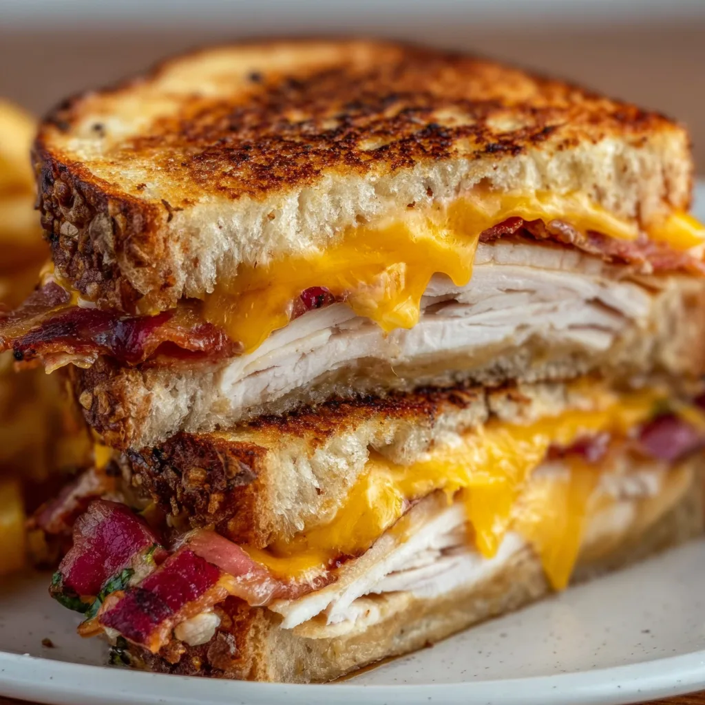 Delicious Cheddar and Bacon Turkey Melt Sandwich Recipe | Easy & Savory 3 Delicious Cheddar and Bacon Turkey Melt Sandwich Recipe | Easy & Savory