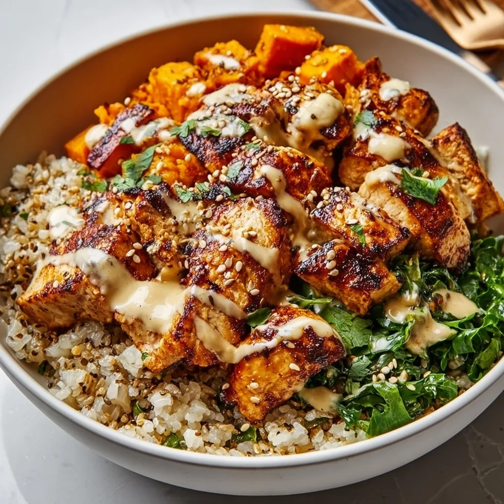 Delicious Chicken & Sweet Potato Rice Bowl Recipe | Healthy & Easy Meal