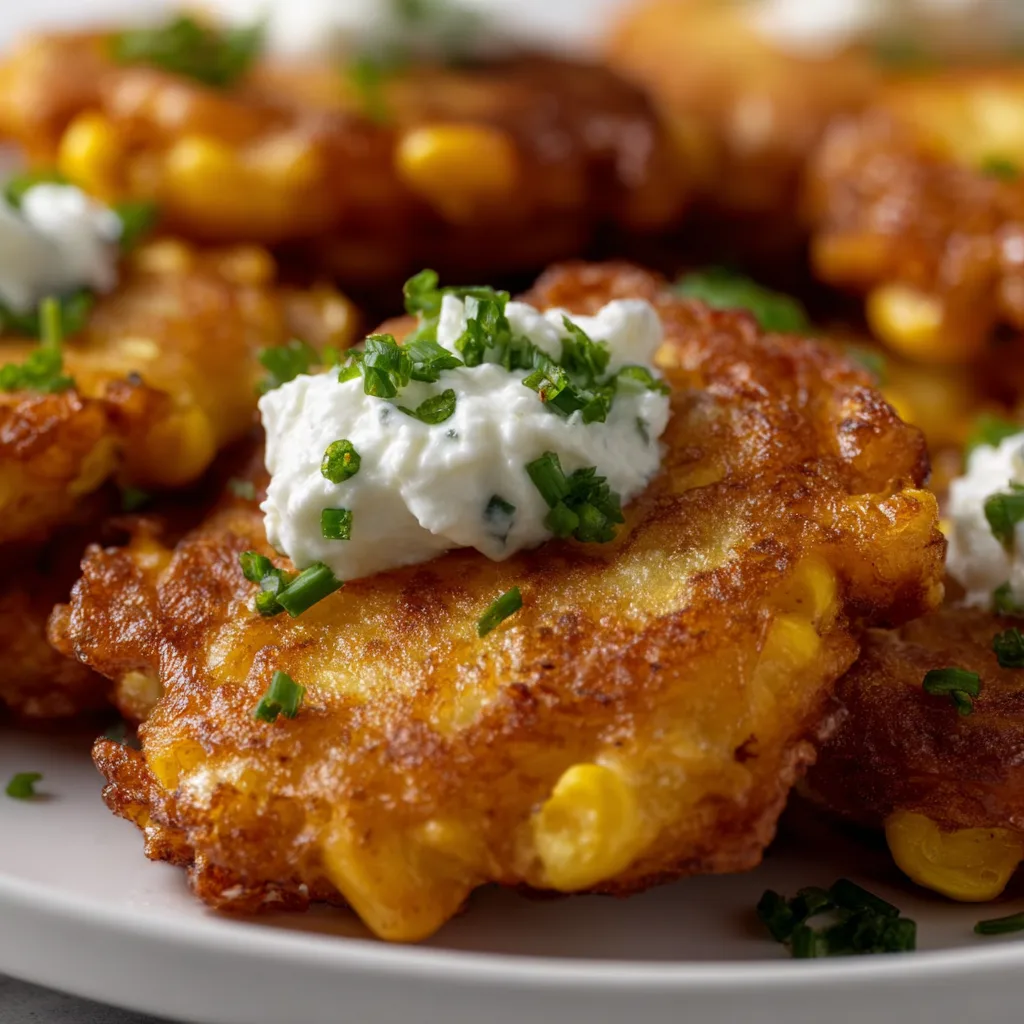 Delicious Corn Fritters with Whipped Feta Recipe – Easy & Flavorful Snack