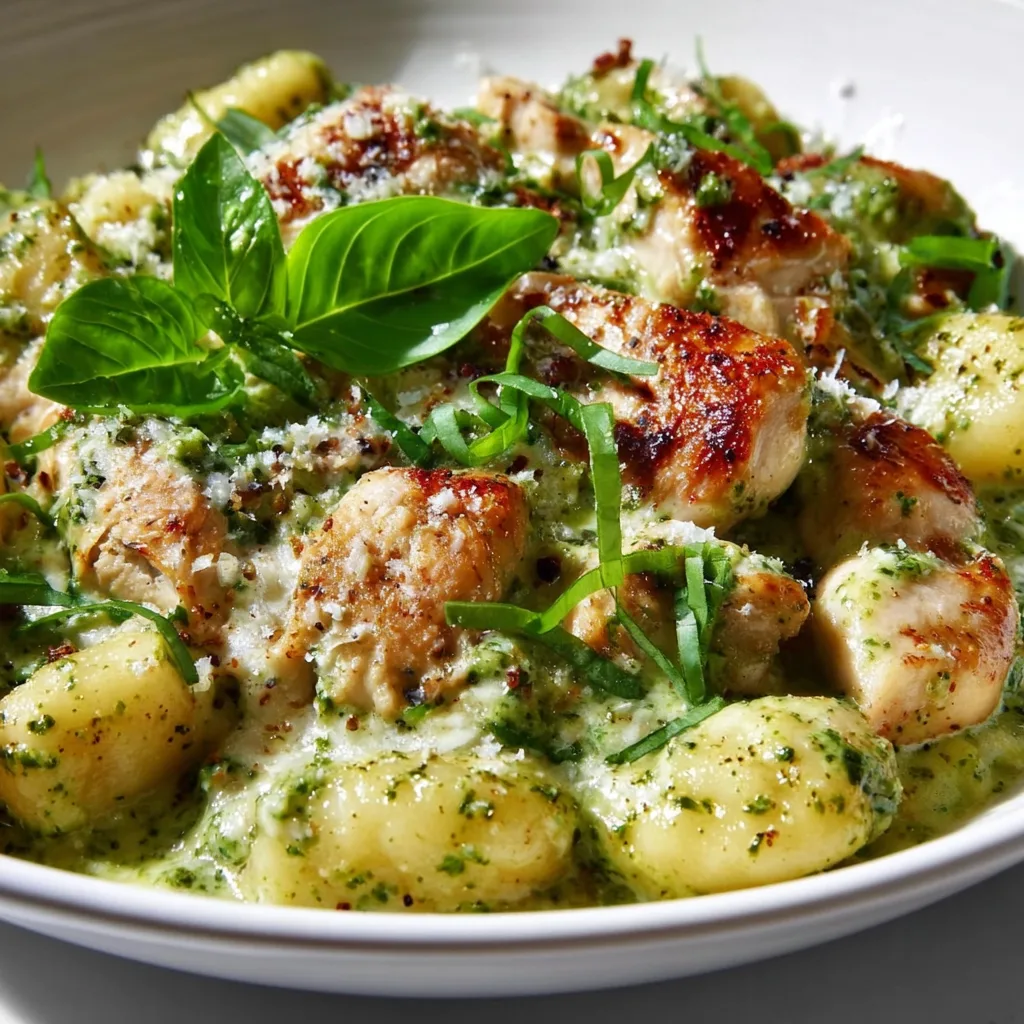 Creamy Pesto Chicken Gnocchi Recipe | Easy & Delicious Dinner Idea