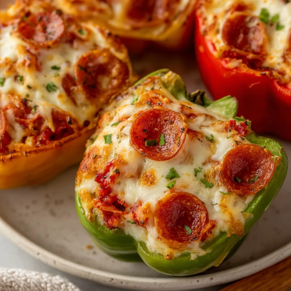 Creamy Pizza Stuffed Peppers Recipe | Easy & Delicious Stuffed Peppers