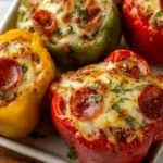 Creamy Pizza Stuffed Peppers Recipe | Easy & Delicious Stuffed Peppers