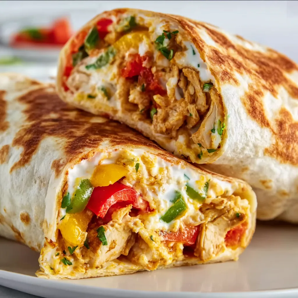 Crispy Chicken & Bell Pepper Ranch Burritos | Easy & Flavorful Recipe