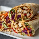 Fresh Thai Peanut Chicken Wrap | Healthy & Delicious Recipe