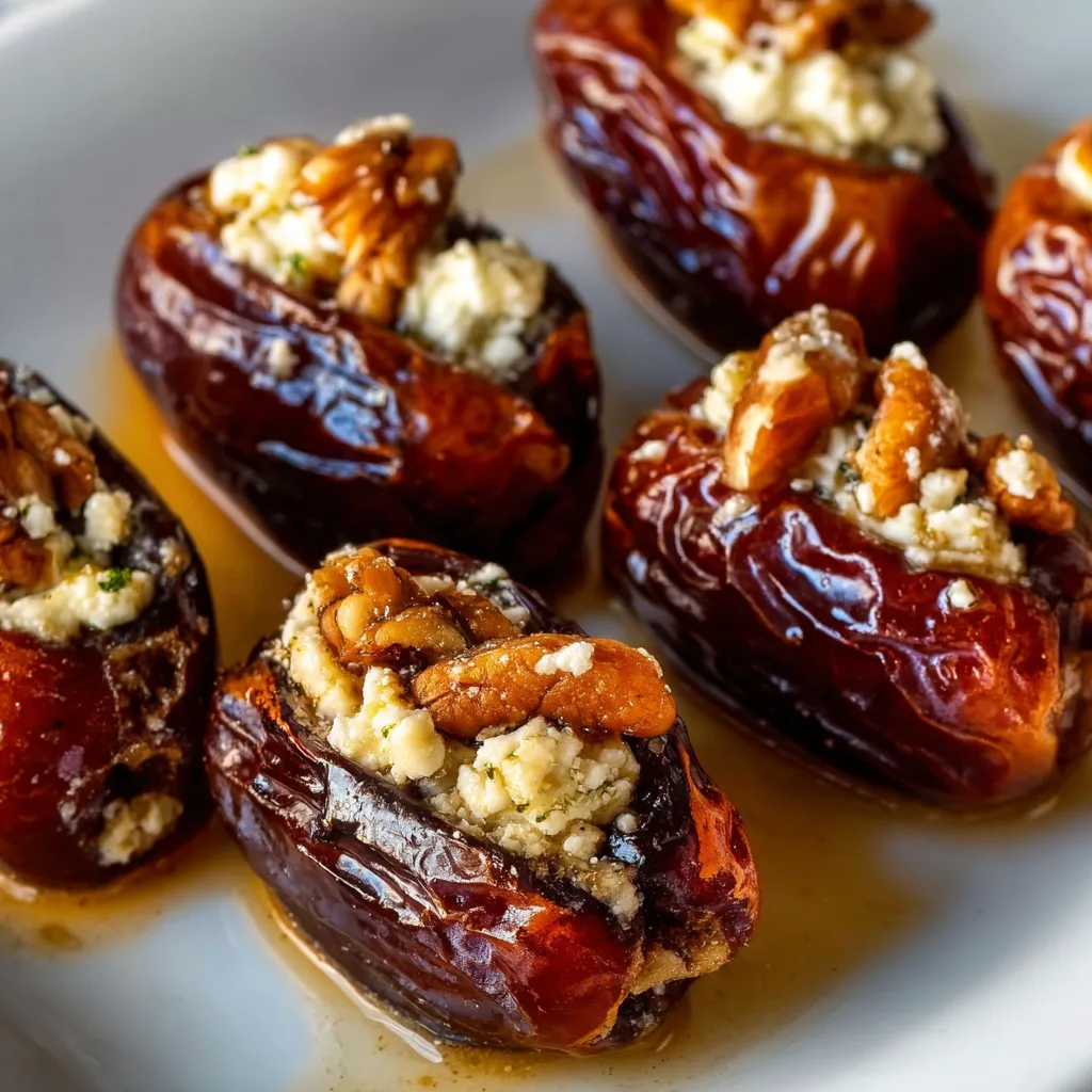Gourmet Roasted Stuffed Dates with Creamy Goat Cheese – Easy & Delicious Appetizer Recipe