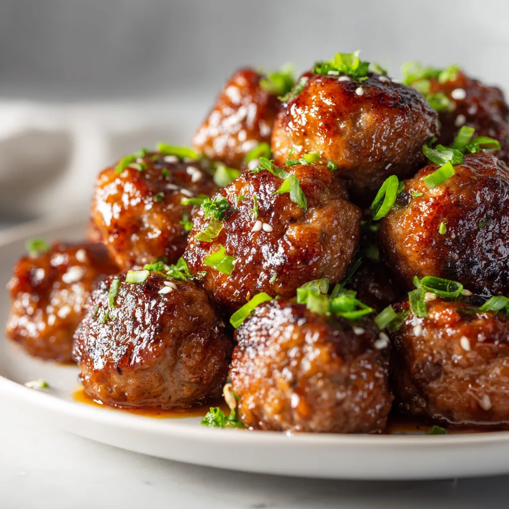 Spicy Honey Sriracha Meatballs Recipe | Sweet & Tangy Appetizer Idea