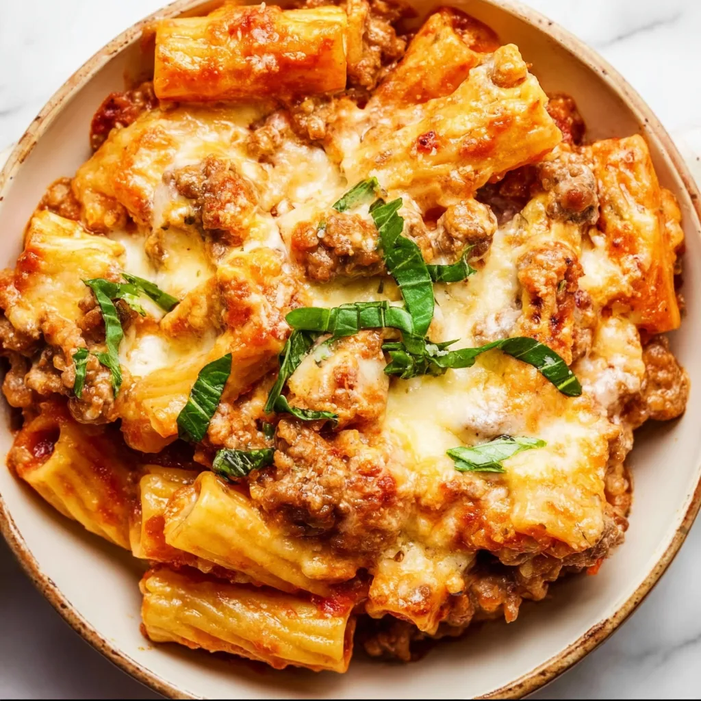 Easy Italian Sausage Pasta Bake Recipe | Delicious Italian Dinner Idea