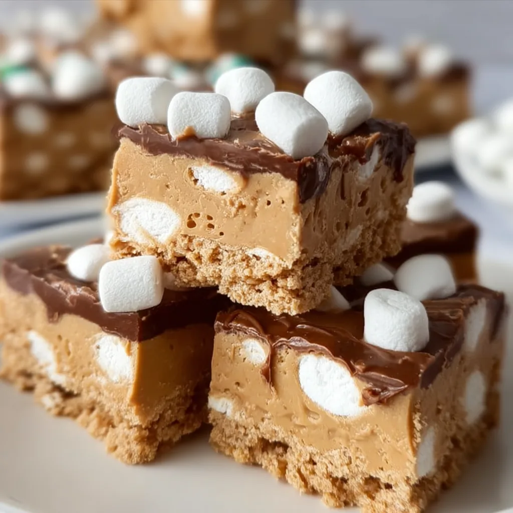 No-Bake Peanut Butter Marshmallow Squares Recipe | Easy & Delicious Dessert
