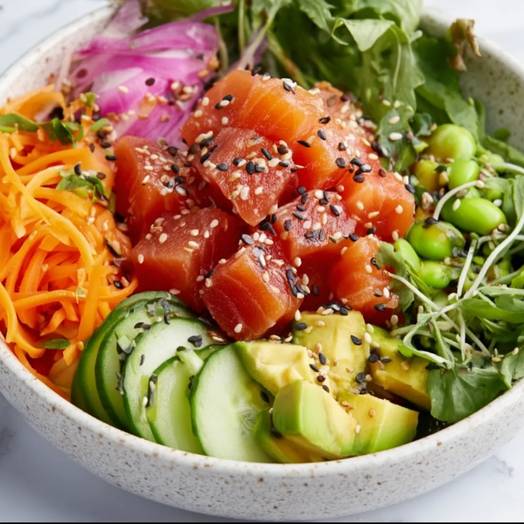 Fresh and Delicious Poke Bowl Salad Recipe | Healthy Hawaiian Meal