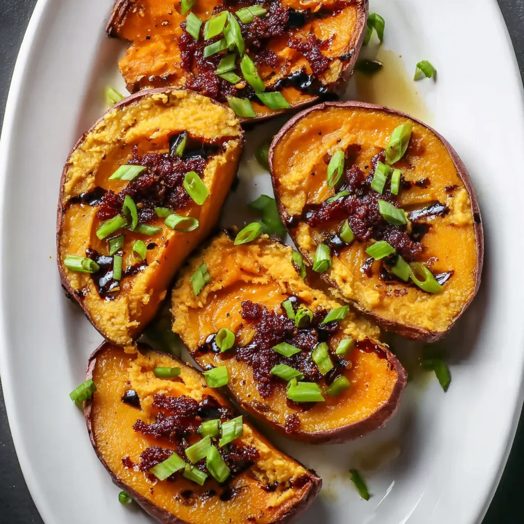 Roasted Japanese Sweet Potatoes with Miso Glaze | Savory & Sweet Recipe
